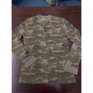 Red Camel Men’s Camouflage Waffle Weave Long Sleeve Tee Size Medium